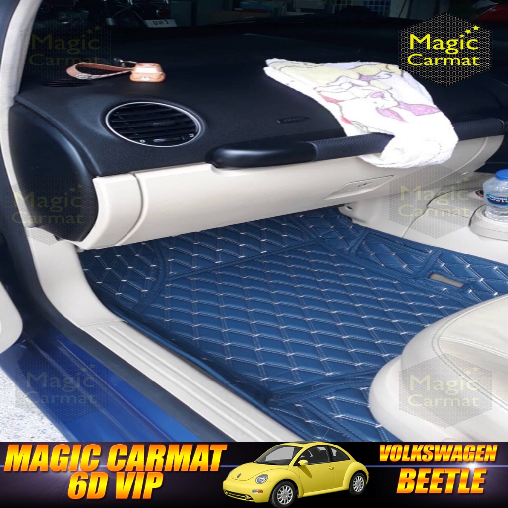 Volkswagen New Beetle Coupe 2000-2012 พรมรถยนต์ New Beetle พรม6D VIP Magic Carmat ราคา ถูกที่สุด ดีลบีเคเค แกลเลอรีภาพที่ 4