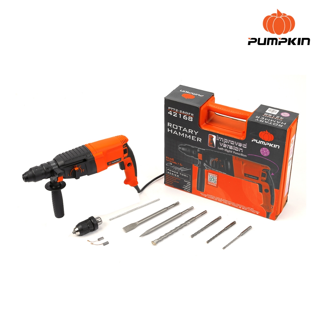 PUMPKIN สว่านโรตารี่ 26 mm. PTT2-26DFR สติ๊กเกอร์ม่วง 42168/PTT2-26DFR