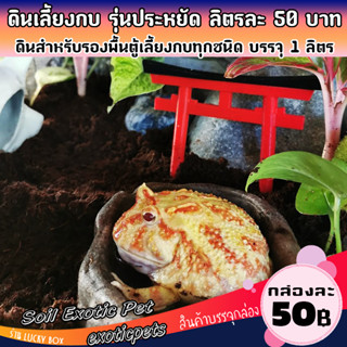 ดินเลี้ยงกบ รุ่นประหยัด ลิตรละ 50 บาท เลี้ยงกบ Horned Frog ฮ…