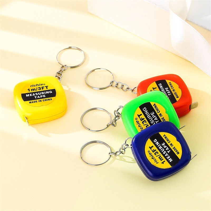สุ่มสี พวงกุญแจตลับเมตรขนาดพกพา ความยาว 1เมตร