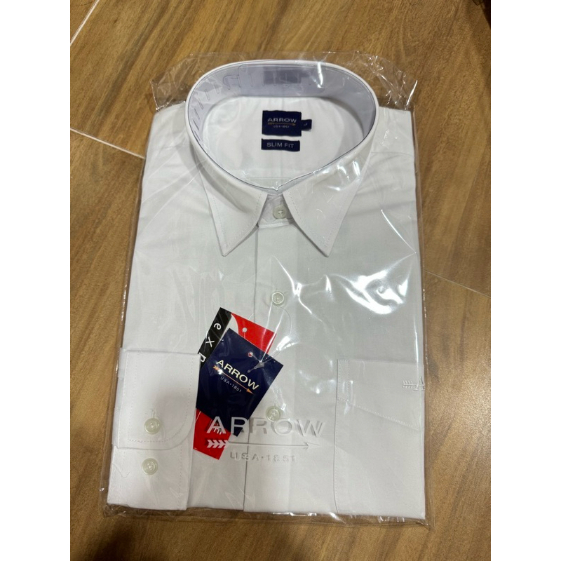 เสื้อเชิ๊ต Arrow ทรง SLIM FIT ขาว EASY CARE SHIRT