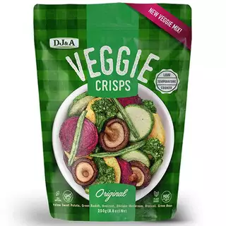 💥ส่งไวทุกวัน💥 DJ&A Shiitake Mushroom Crisps Veggie Crips เห็ดชิตาเกะกรอบปรุงรส ผักรวมกรอบปรุงรส สตรอเบอร์รี่ฟรีสดราย MN7