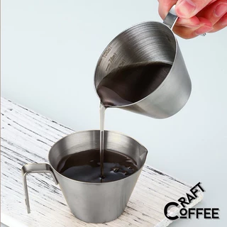 ถ้วยช็อตเอสเพรสโซ่ ช็อตกาแฟ แก้วตวงสแตนเลส 100 ml. Measuring Cup 304 Stainless Steel
