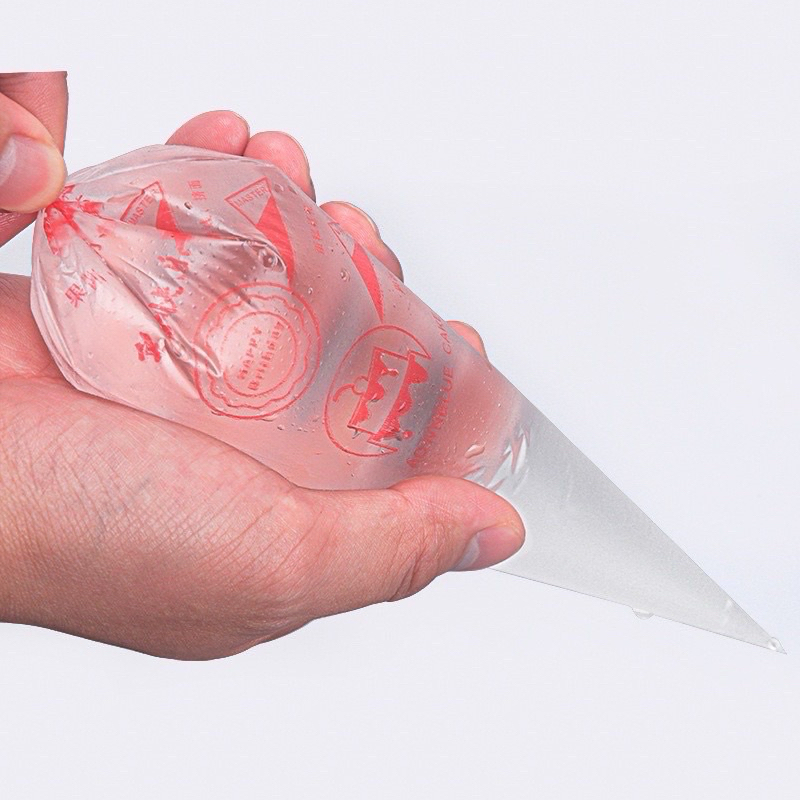 *พร้อมส่ง* ถุงบีบครีม เกรดอาหาร (100ใบ/แพ็ค) มีให้เลือก 3 ขนาด(S M L)  เนื้อหนา กันลื่น กันแตก บีบวิปครีม - รูปที่ 2