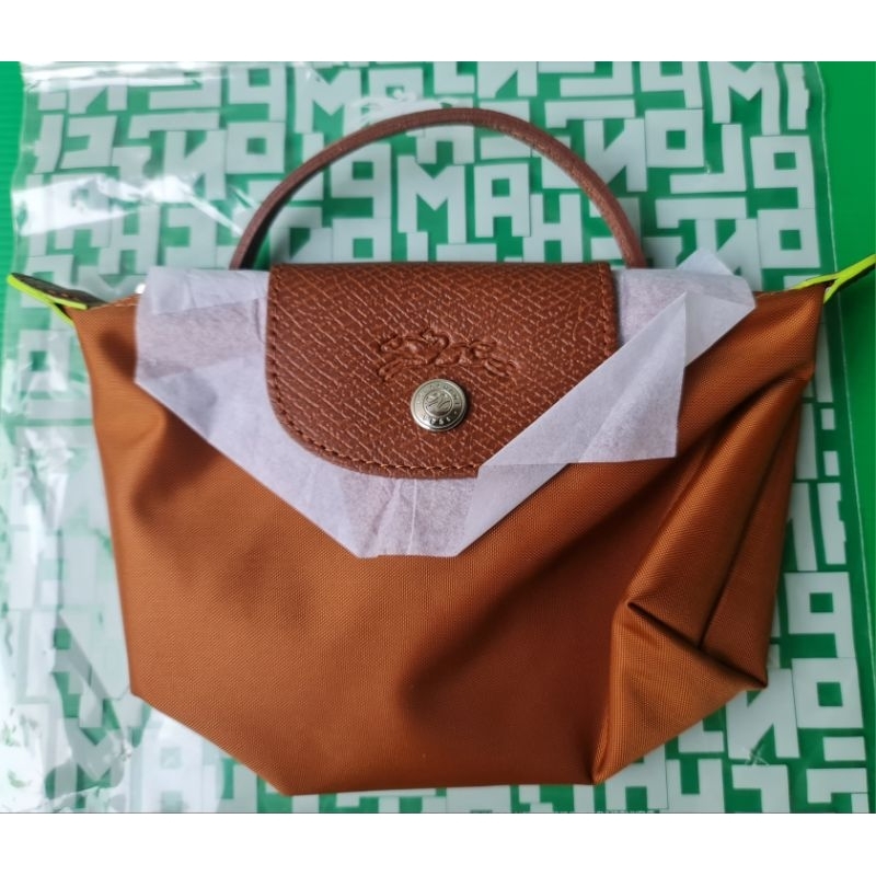 💥Sales💥กระเป๋า Longchamp LePliage Mini Pouch สีน้ำตาล Cognac ใหม่ล่าสุด✅️สินค้าเป็นของแท้100% ทุกใบค