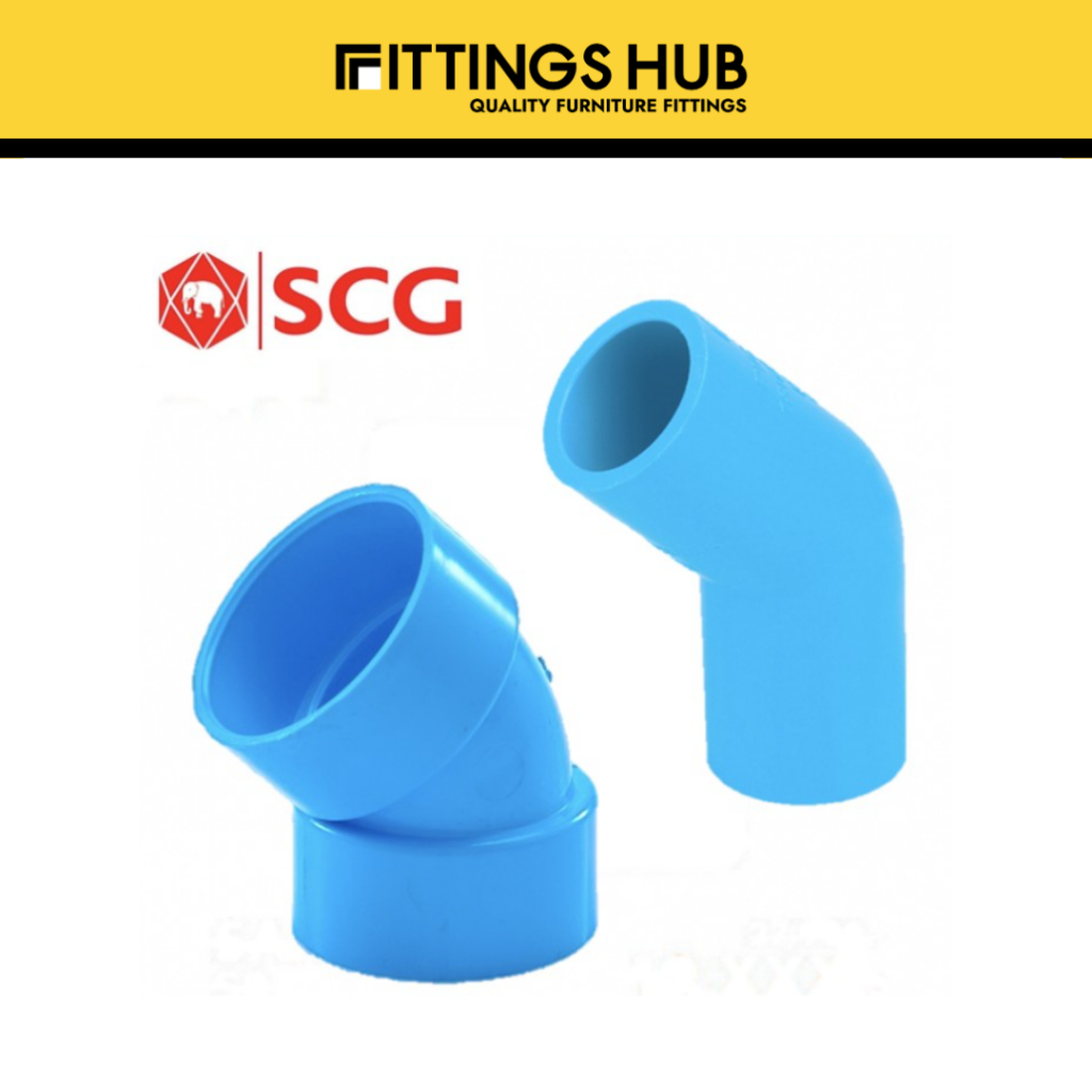 ข้องอ 45 องศา 1/2นิ้ว-1 1/2นิ้ว SCG ช้าง