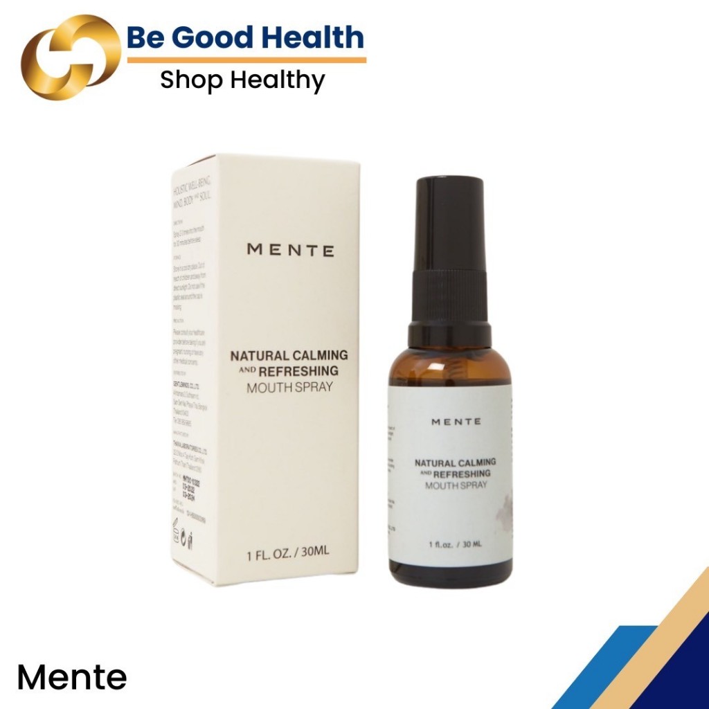 MENTE Natural Calming and Refreshing Mouth Spray สเปรย์ใช้ฉีดพ่นเข้าช่องปาก ขนาด10ml และ 30ml.