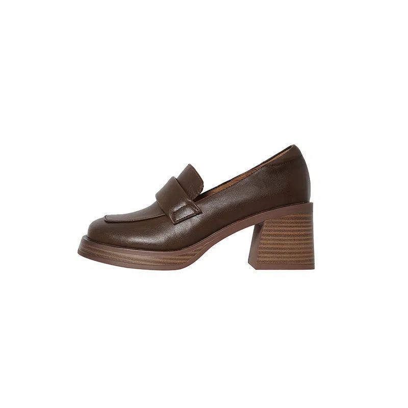 ❤รองเท้าแมรี่เจน รองเท้าไม่มีส้น น้ำตาล/ดำ ย้อนยุค JK size 35-40