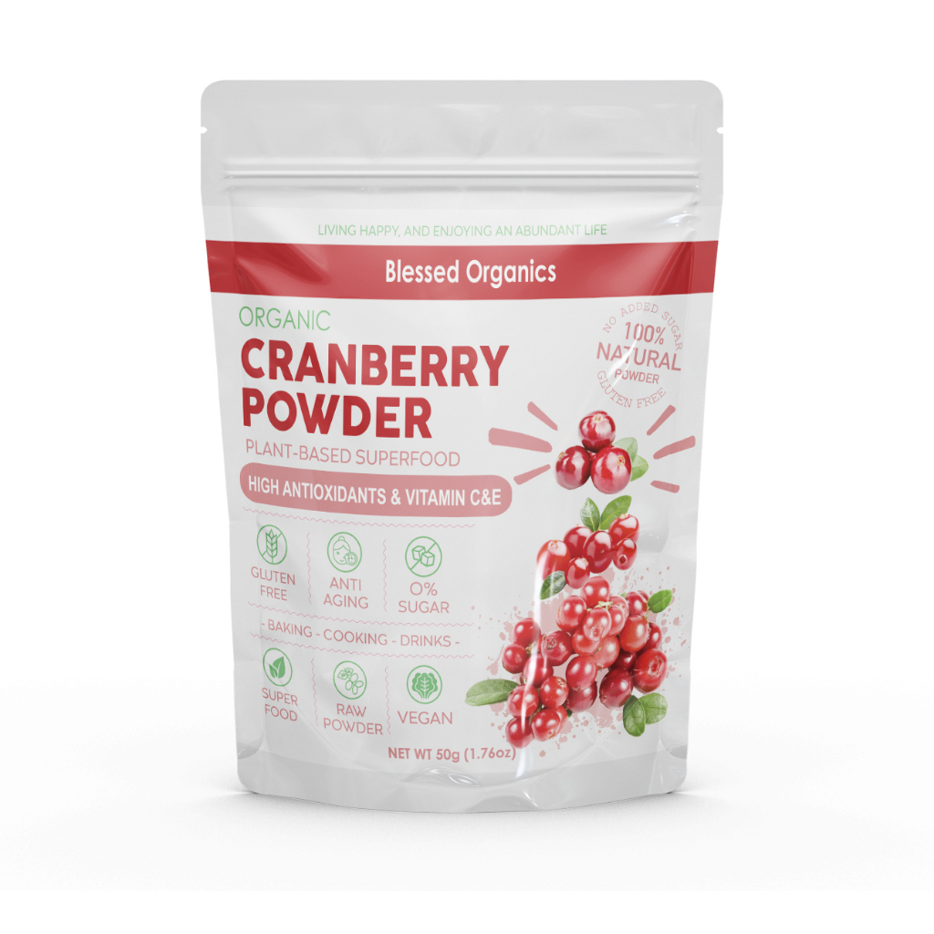 ผงแครนเบอร์รี่ CRANBERRY POWDER ออแกนิค 100% ป้องกันหวัดเหมือนวัคซีนน