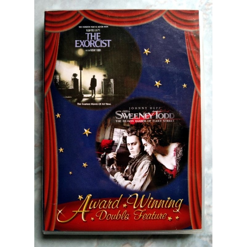 📀📀 DVD AWARD WINNING : DOUBLE FEATURE : THE EXORCIST + SWEENEY TODD 📌โปรดอ่านรายละเอียดเพิ่มเติมด้าน