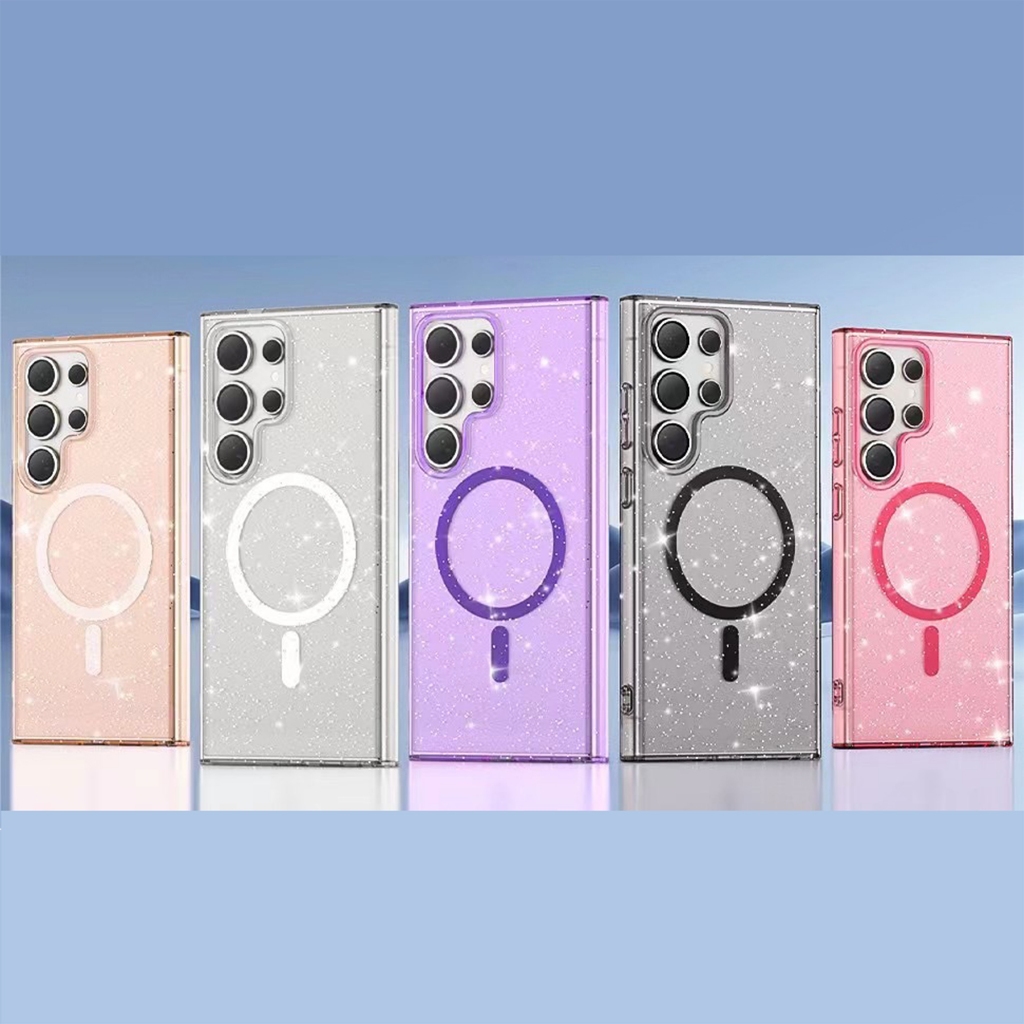 เคส S24 Ultra / S23 Ultra / S23fe / S22 Ultra กากเพชร ชาร์จแม่เหล็ก Case Glitter Mag (THพร้อมส่ง)