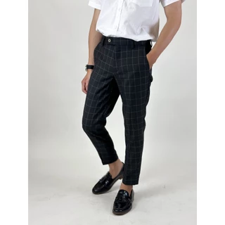 กางเกงสแล็คขาเต่อ CN Check pants ลายตาราง