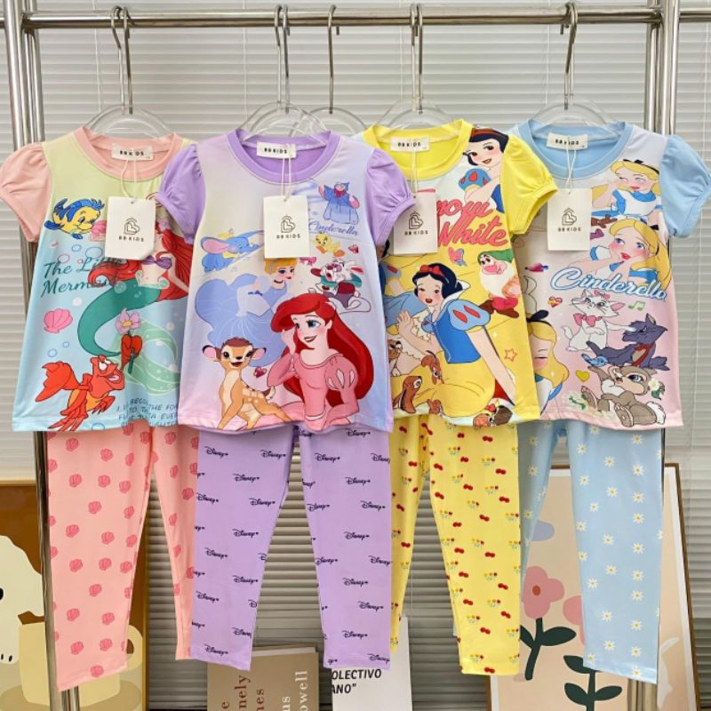 ชุดเซ็ทน่ารักๆลายเจ้าหญิงงานป้ายBB kids