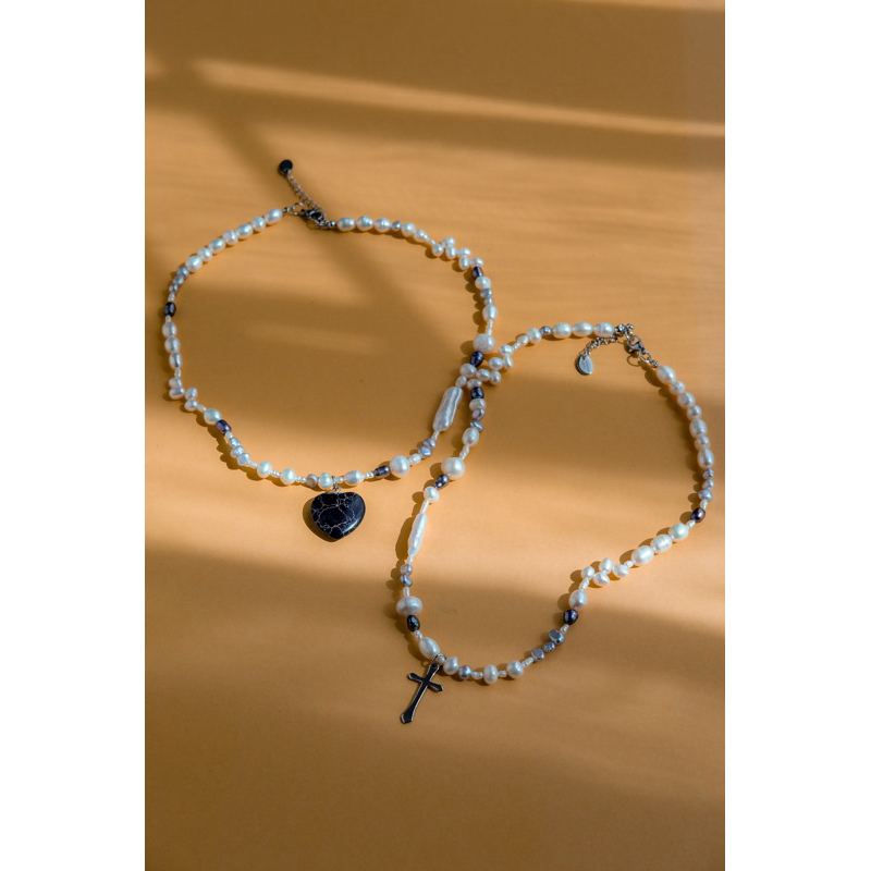 Isabella necklace heart or cross charm