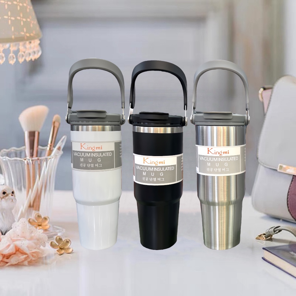 กระบอกน้ำเก็บความเย็น 890ML พร้อมที่จับแบบแข็งแรง กระบอกน้ำสแตนเลส ขนาดพกพาสะดวก มี 9 สีให้เลือก สินค้าพร้อมจัดส่งที่ไทย