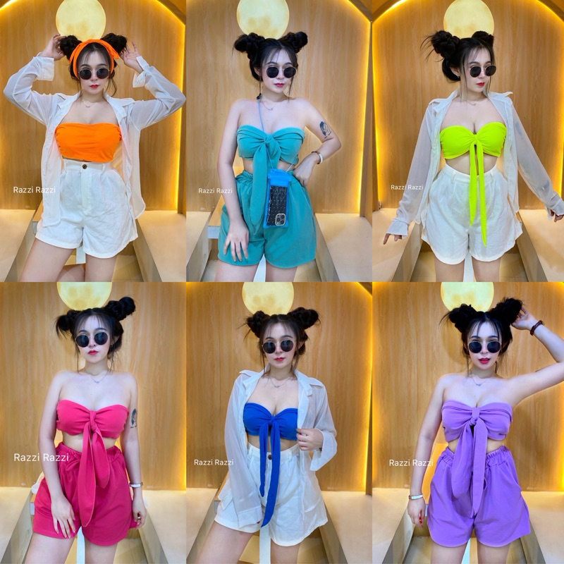 new.new_shop ชุดสงกรานต์-ชุดเซ็ทเกาะอกเสื้อคลุม-แฟชั่นส่งกรานต์แซ่บๆ