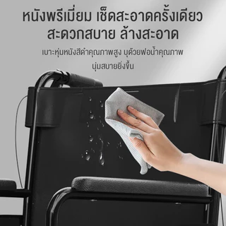 รถเข็นนั่งเข็มขัดนิรภัยแบบพับสำหรับผู้สูงอายุแบบพกพาการเดินทางน้ำหนักเบาเป็นพิเศษรถเข็นเบาะคู่พร้อมห้องน้ำ รถเข็นผู้ป่วย