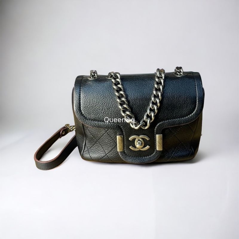 ติดจอง22 Chanel flap vintage crossbody bag กระเป๋าชาแนล วินเทจ สะพายไหล่ ใบเล็ก หนังแท้ง มือสอง แบรนด์เนม ลุ้นตู้ญี่ปุ่น