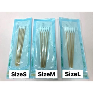 (แพ็ค 50 ซอง)ไม้พันสำลีชนิดปลอดเชื้อ (Sterile Cotton Sticks, Swap Sticks ) - Size S, M, L