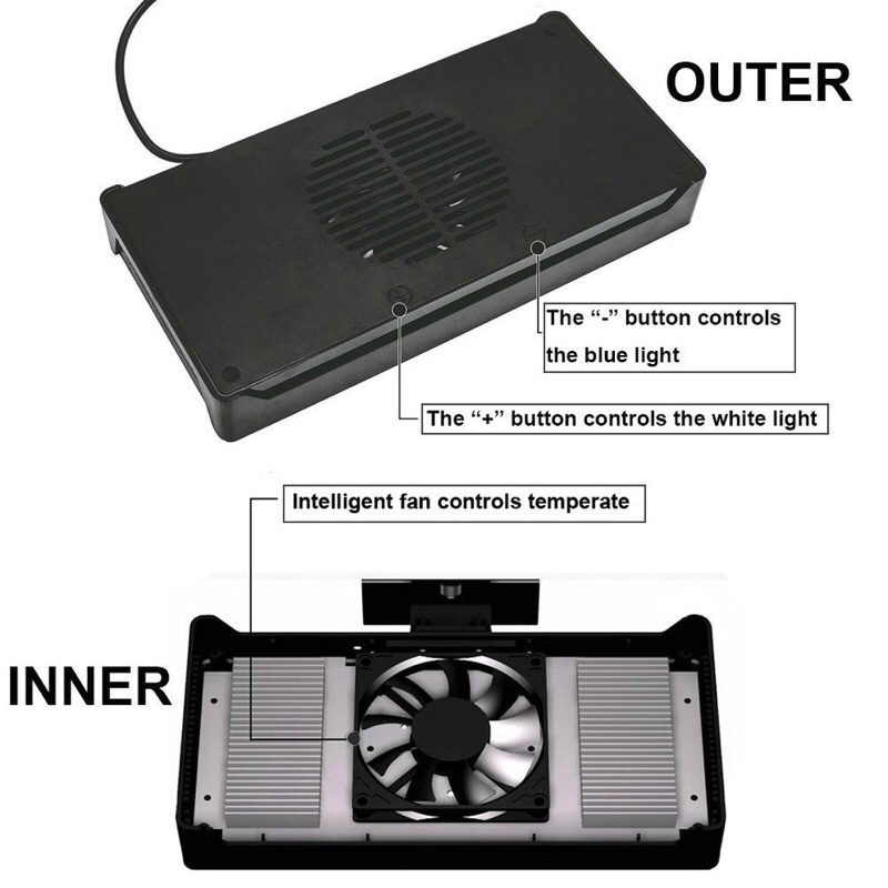 *ยอดนิยม* ไฟเลี้ยงปะการัง สำหรับตู้ปลาทะเล Spectra Aqua Knight 30W เหมาะสำหรับตู้ 30-50 ซม มี 2 รุ่น ราคา ถูกที่สุด ดีลบีเคเค แกลเลอรีภาพที่ 3