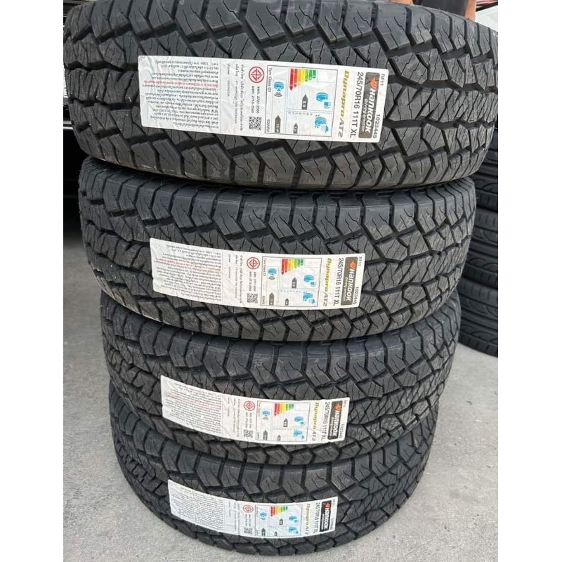 🚔🚘Hankook at2 245/70/16​ ตัวหนังสือขาว ยางใหม่ปี24