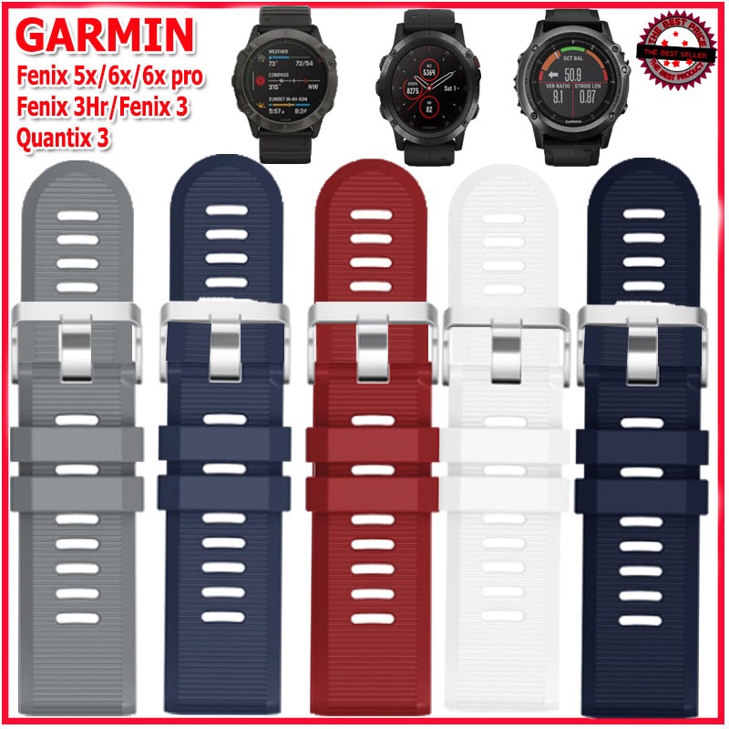 สายนาฬิกาการ์มิน  อะไหล่นาฬิกา  Garmin fenix 5x/6x/6x pro/fenix 3Hr เหมาะสำหรับชาย-หญิง มีสายขนาด 26