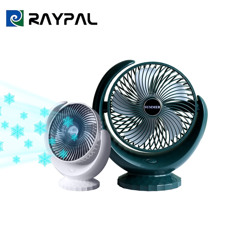RAYPAL พัดลมตั้งโต๊ะ พัดลมพกพา 6000mAh แบตเตอรี่ความจุสูง พัดลมไร้สาย พัดลมมินิแบบ ลมแรง3เท่า ชาร์จ USB