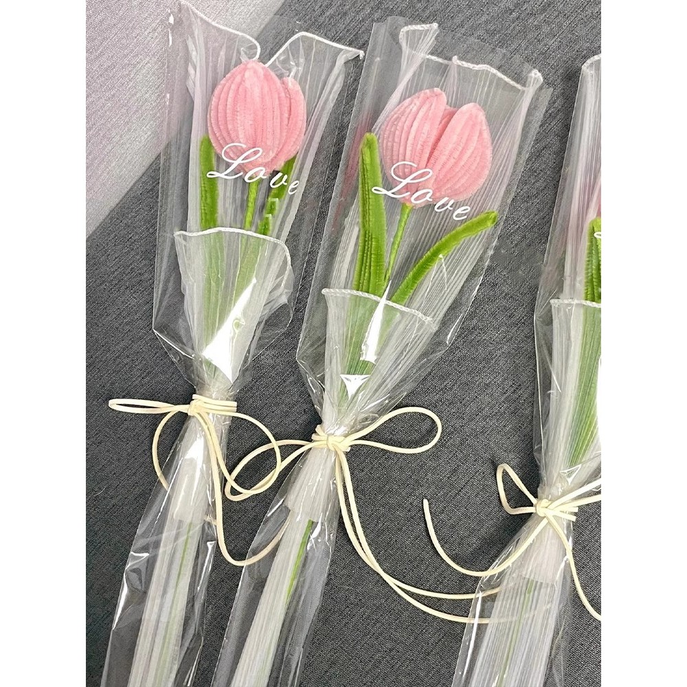 {แพ็ค 10เส้น} ลวดกำมะหยี่ ดัดขึ้นรูป ทำดอกไม้ ตุ๊กตา ห่อเหรียญโปรยทาน งานประดิษฐ์ต่างๆ - ความยาว 30 ซม