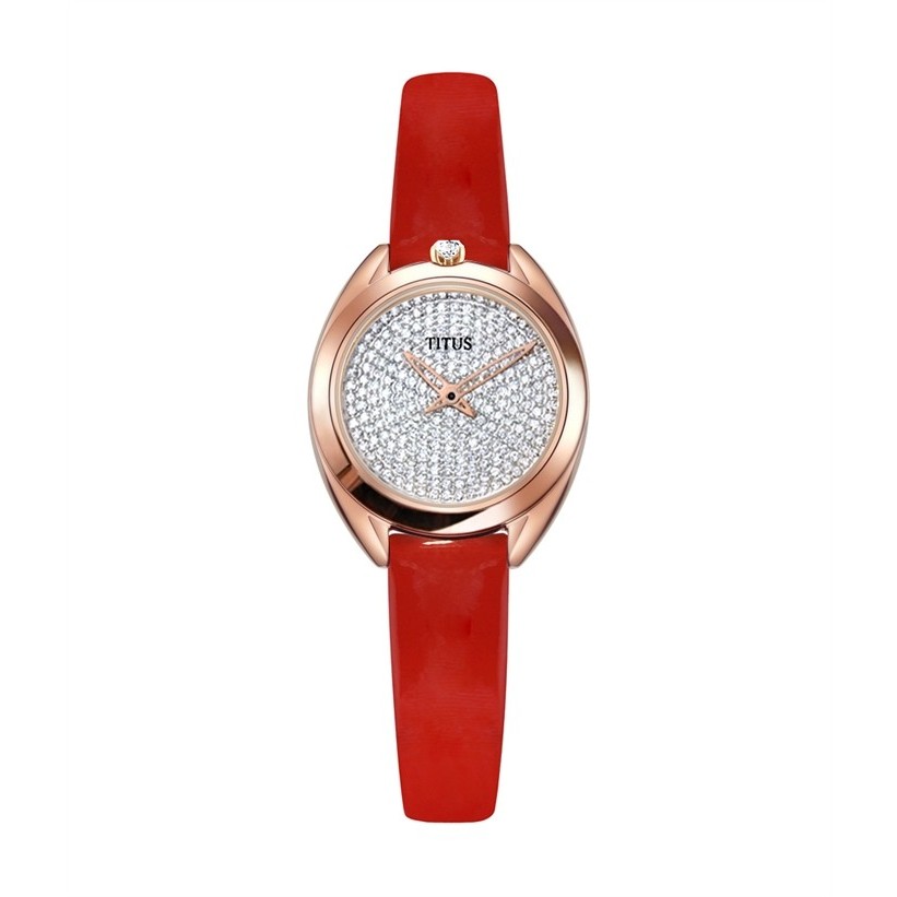 Solvil et Titus (โซวิล เอ ติตัส) นาฬิกาผู้หญิง Ring & Knot ระบบควอตซ์ สายหนัง (W06-03260)