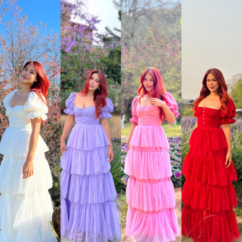 Jolie Rose Maxi Dress สินค้าพร้อมส่ง