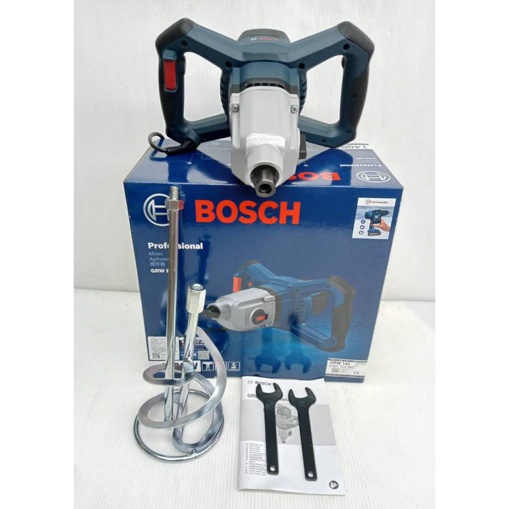 BOSCH เครื่องปั่นสี ผสมปูน รุ่นใหม่ล่าสุด GRW140 / 06011C40K0 ( ปรับรอบได้1-7ระดับ มาพร้อมไฟ LED ) ของแท้100%