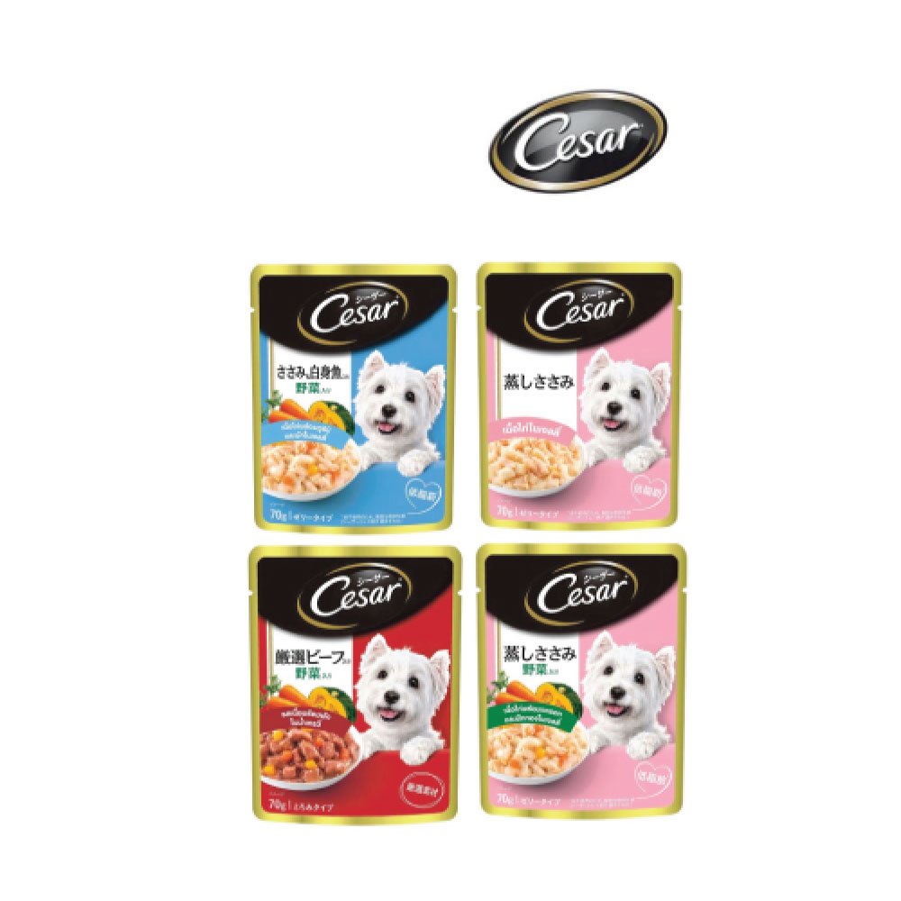 cesar carft ซีซาร์ คราฟต์ อาหารเปียกสุนัข เพาซ์ 70g