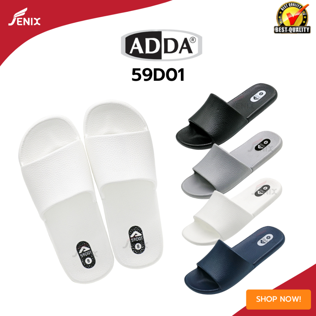 รองเท้าแตะแบบสวม ADDA รุ่น 59D01 (ไซส์ 4-9) ใส่ได้ทั้งชายและหญิง