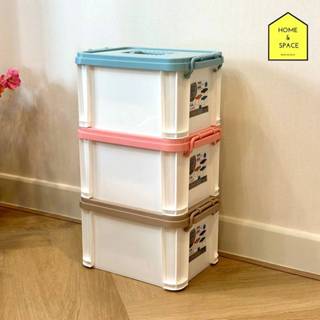 💥กล่องพลาสติกหูล็อคพร้อมหูหิ้ว [วางซ้อนกันได้] (ความจุ 9L.) …