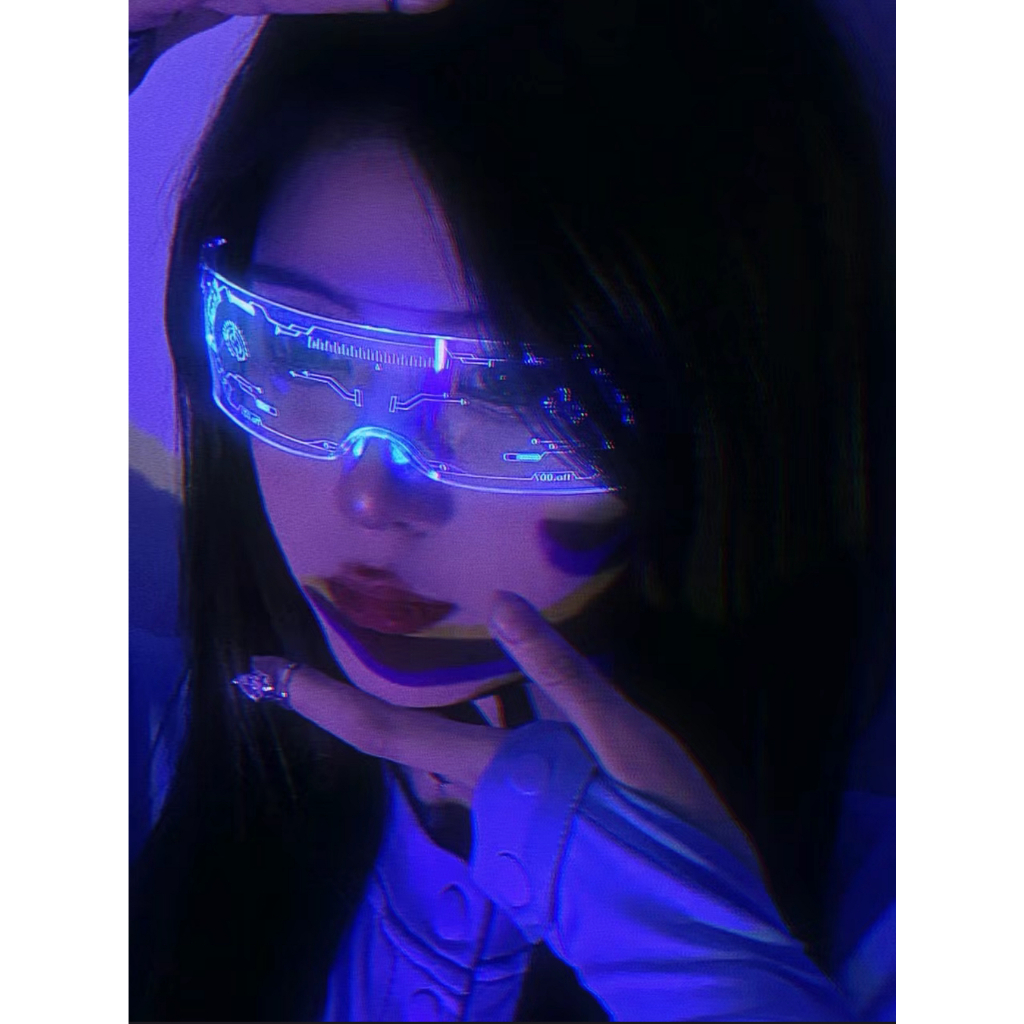 แว่นตากันน้ แว่นตาLED แว่นตาเรืองแสง 7 สี ปราตี้ งานปราตี้