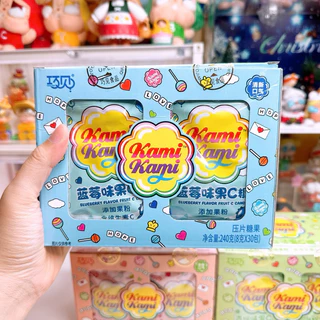 ลูกอม kami kami 4 รส องุ่น สตอ พีช บลูเบอร์รี่ (1 กล่อง 30 ซอง)