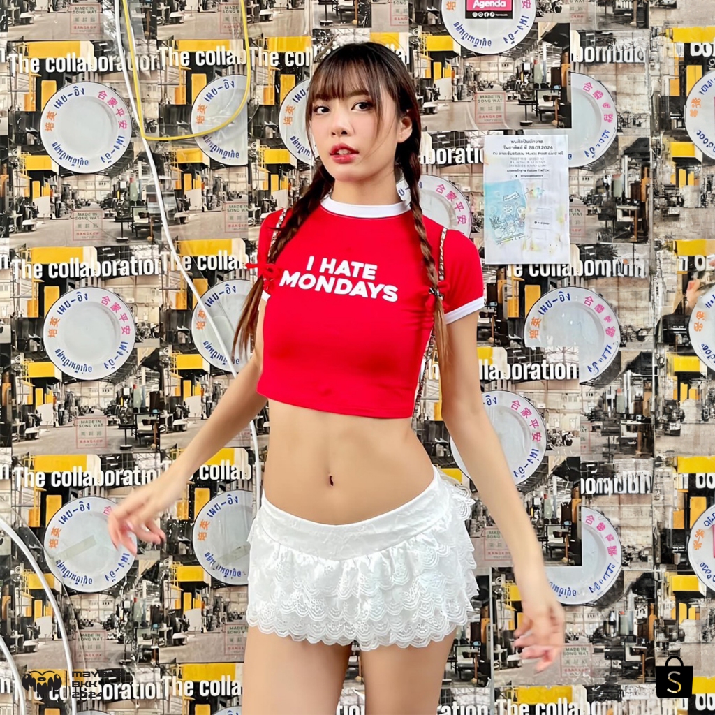 I HATE MONDAYS Crop top - MAYANA BKK