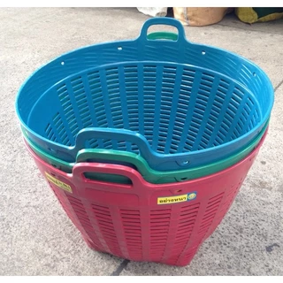 เข่งเบอร์1สีทึบ นน.เข่ง3kg.ขนาด 66 cm.x 51.5 cm.อย่างหนา นิ่มเหนียว เนื้อหนา ใบใหญ่ บรรจุ50kg. HDPE