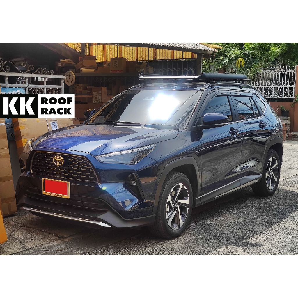 แร็คหลังคา ชุดถาดอลูมิเนียม Toyota Yaris Cross ของใหม่ ไม่เจาะหลังคา