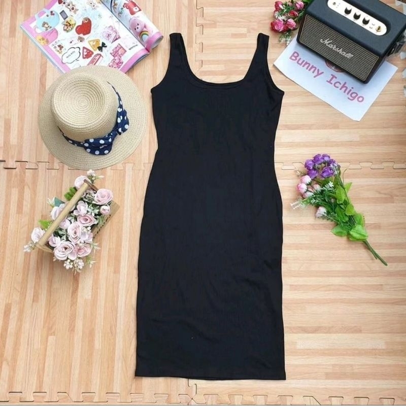 เดรส อก 34-36 สีดำ แขนกุด sh1