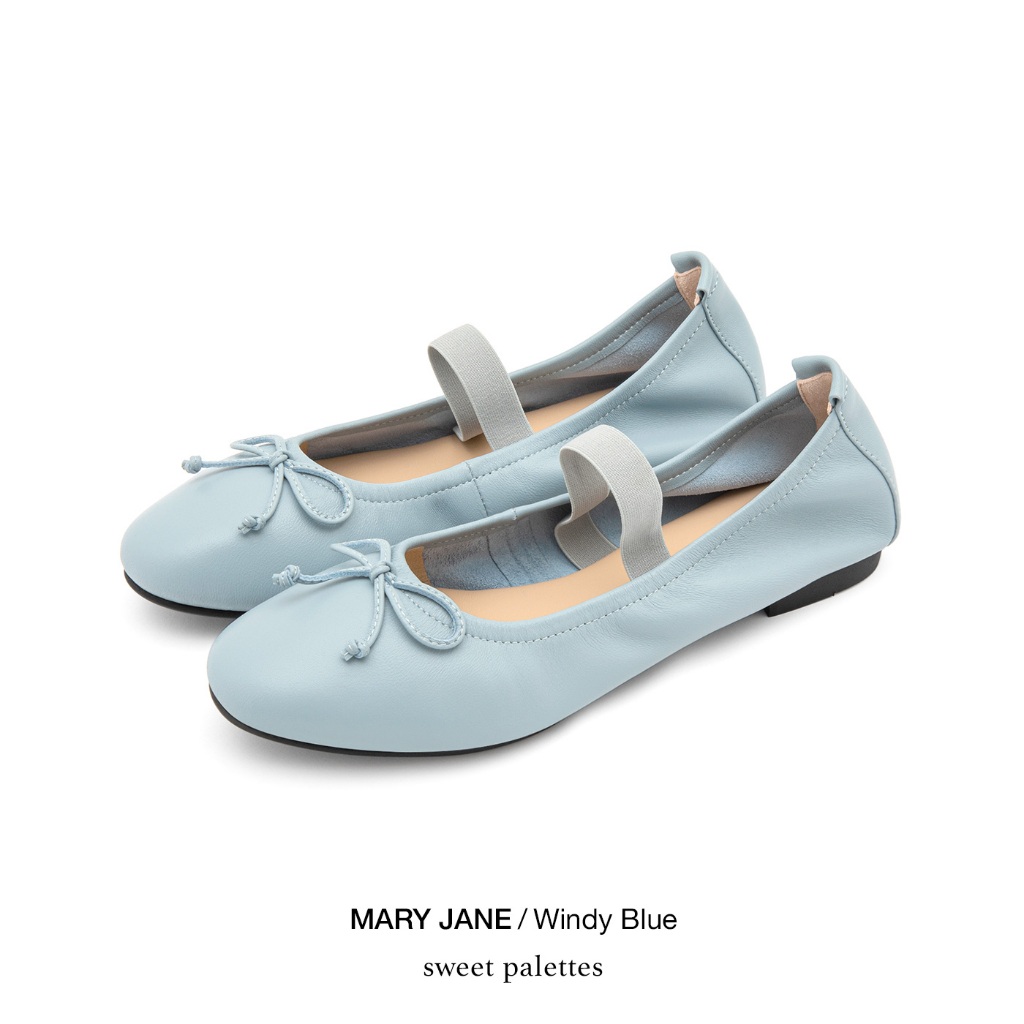 Sweet Palettes รองเท้าหนังแกะ Mary Jane Windy Blue