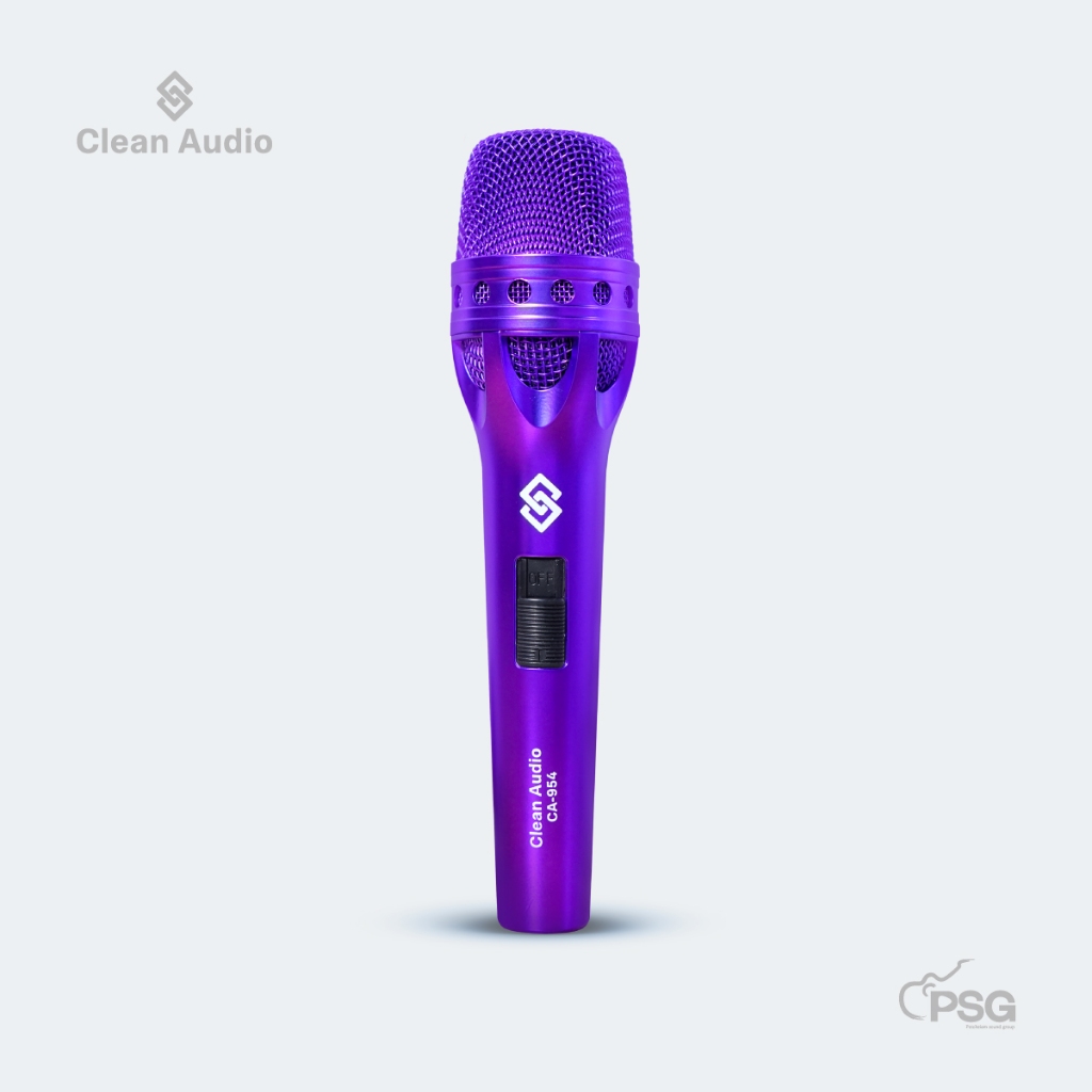 CLEAN AUDIO : CA-954 PURPLE ไมโครโฟนไดนามิค DYNAMIC CARDIOID MICROPHONE