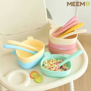 MEEM ชามซิลิโคนดูดโต๊ะ ลายหมี ฐานกันเลื่อน คุณภาพดี รุ่น Little Bear bowl (Colorful Series)