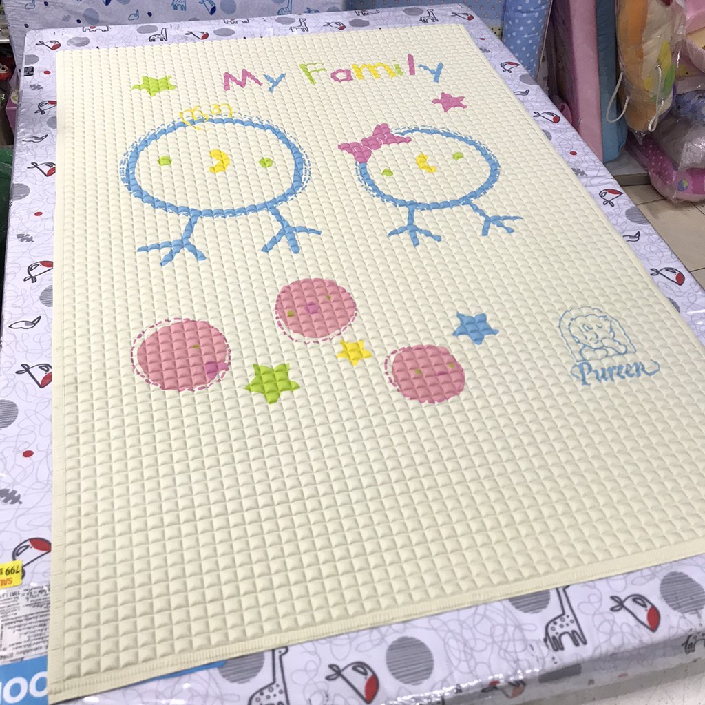 Pureenเพียวรีนผ้ายางธรรมชาติ100%แบบปุ่มลมปูรองนอน ผืนใหญ่ (กว้าง x ยาว) 60 x 90 เซนติเมตร พร้อมส่ง!!!