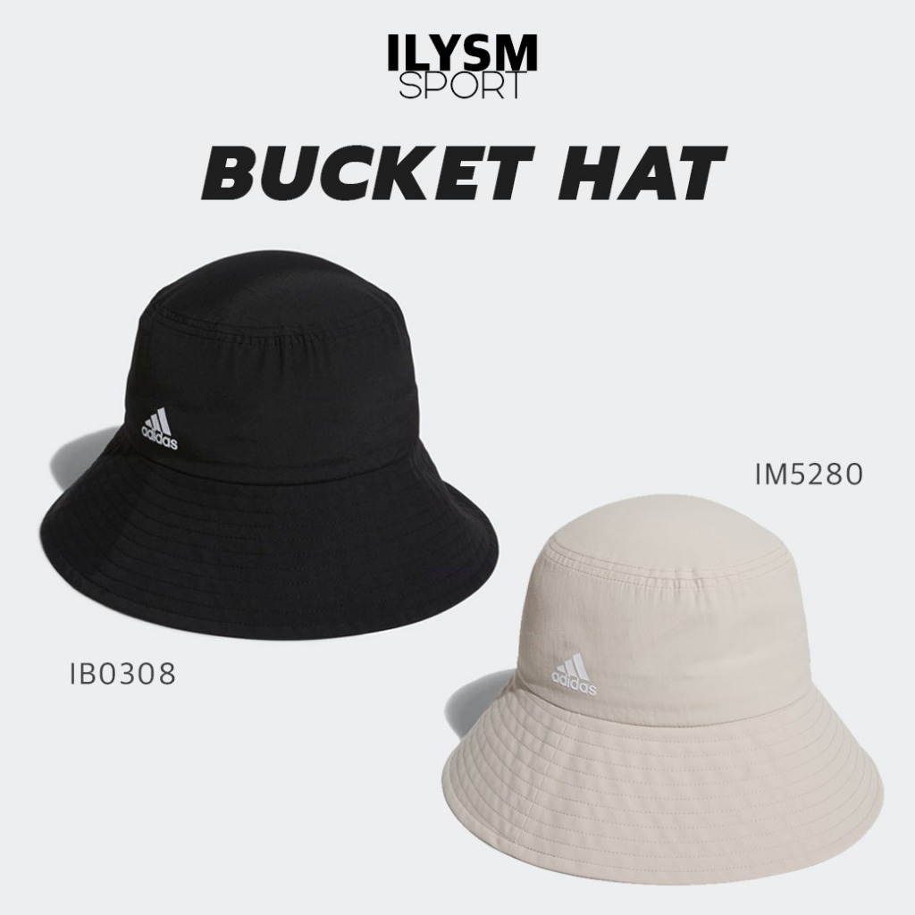 Adidas หมวกกันแดดทรง BUCKET HAT (IB0308,IM5280) สีดำ/สีครีม