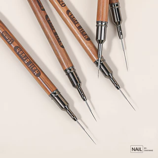 พู่กัน Liner ด้ามไม้ ใช้ตัดเส้น เพ้นท์เล็บคมชัด