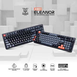 NUBWO คีย์บอร์ดเกมมิ่ง X801 Mechanical MINI RGB CIY Switch มีให้เลือก 2 สี 4 Layout รับประกัน 2 ปี