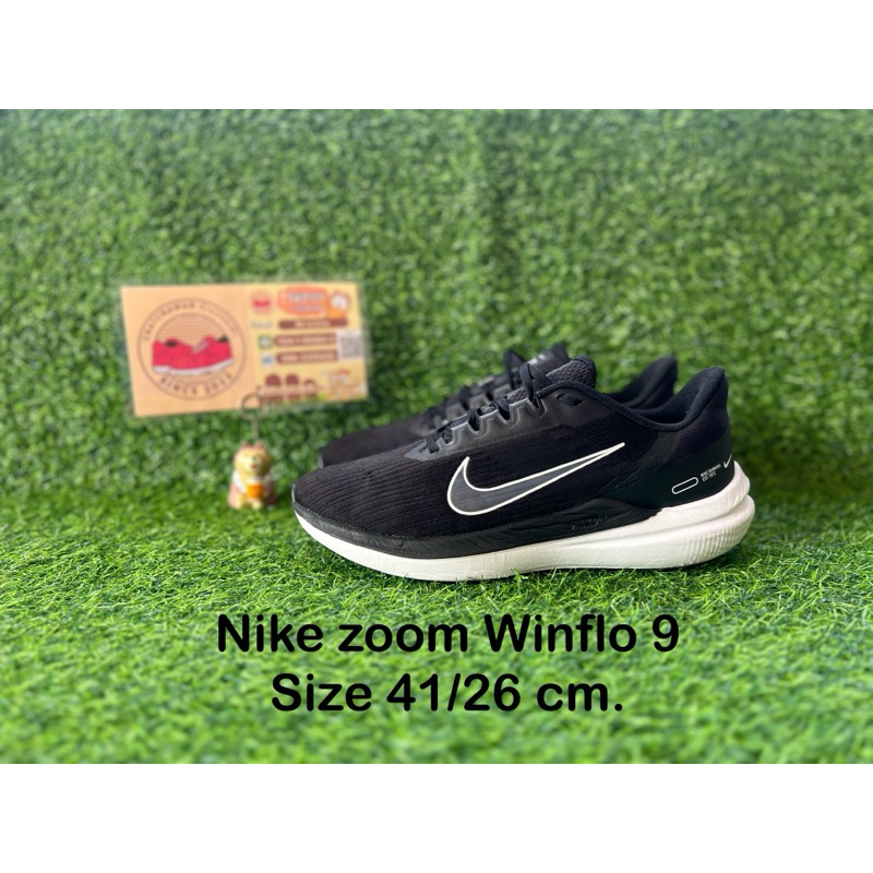 Nike zoom Winflo 9. Size 41/26 cm.  #รองเท้าไนกี้ #รองเท้าผ้าใบ #รองเท้าวิ่ง #รองเท้ามือสอง #รองเท้ากีฬา