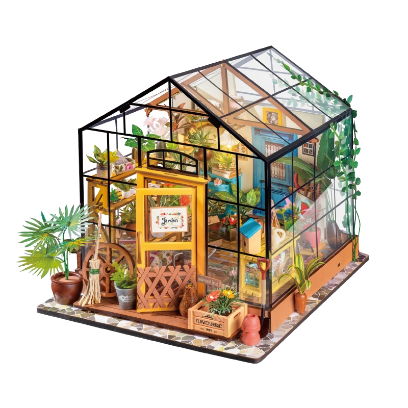 Robotime ชุดโมเดลตัวต่อไม้ บ้านตุ๊กตา RBT Cathy's Flower house ของเล่นตัวต่อ พร้อมส่ง