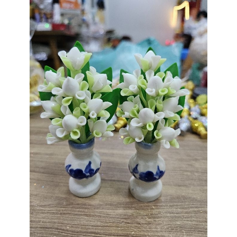 ดอกบัว9ดอก แจกันดอกบัว 9 ดอก ขายเป็นคู่ๆละ 99 บาท ความสูง 5"